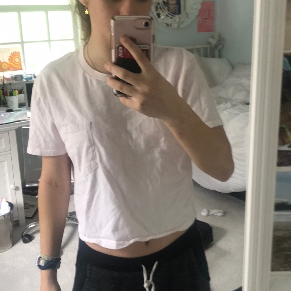 SUPER CUTE BM LIGHT PINK CROP TOP